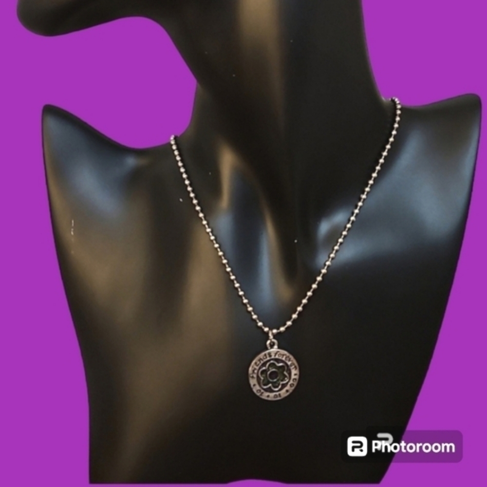 3/$20 Ball Chain Friends Forever Pendant Necklace
